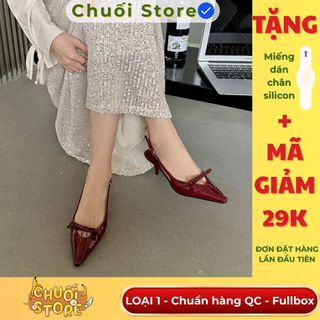 Giày cao gót nữ da PU tổng hợp dệt vải đế cao su tiểu thư dịu dàng thanh lịch nhẹ nhàng