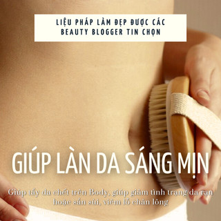 [Lông Thú] Bàn Chải Khô Tẩy Da Chết Body Cao Cấp - Giúp Da Sáng Mịn, Mờ Sần Vỏ Cam - Mono Routine