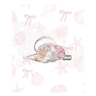 [CÓ SẴN] Kẹp Tóc Vỏ Sò Biển Handmade Xinh Xắn - Hồng