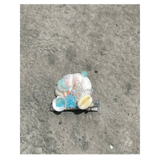 [CÓ SẴN] Kẹp Tóc Vỏ Sò Biển Handmade Xinh Xắn - Xanh