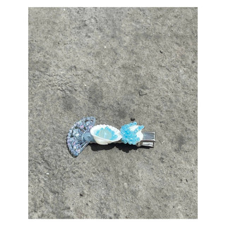 [CÓ SẴN] Kẹp Tóc Vỏ Sò Biển Handmade Xinh Xắn - Xanh
