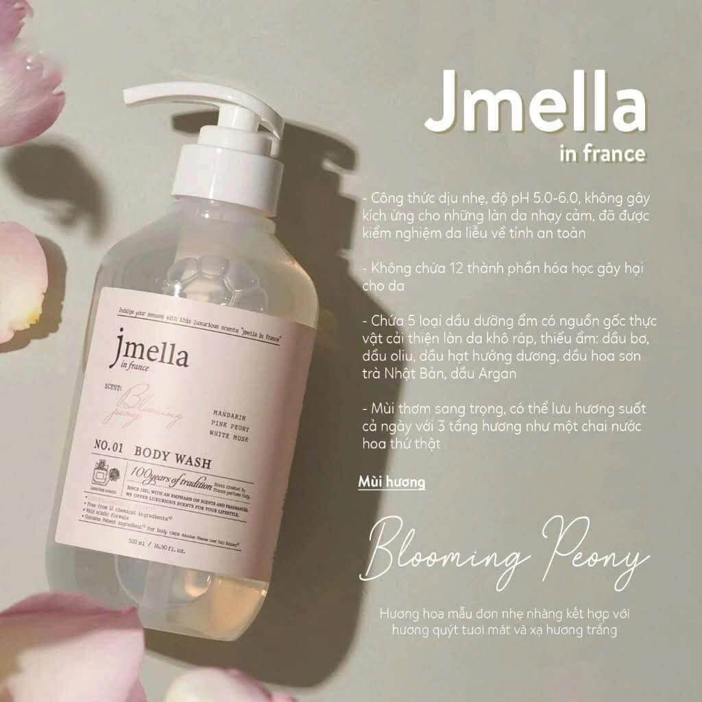 Sữa tắm hương nước hoa No.1 JMELLA IN FRANCE BLOOMING PEONY BODY hạn 2028 IS18