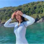 Đồ Bơi, Bikini Nữ Một Mảnh Liền Thân Dài Tay Kéo Khoá Cổ QC Loại 1