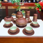 Bộ Ấm Trà Tử Sa Hoạ Tiết Chim Lạc Đông Sơn - NNƯT Vương Mạnh Tuấn - Ấm chén Tử Sa Bát Tràng Cao Cấp — ảnh 3