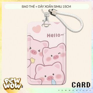 Bao Đựng Thẻ Nhân Viên Nhựa ABS Phong Cách Nhân Vật Hoạt Hình Heo Pig Đáng Yêu Cute