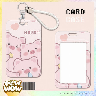 Bao Đựng Thẻ Nhân Viên Nhựa ABS Phong Cách Nhân Vật Hoạt Hình Heo Pig Đáng Yêu Cute