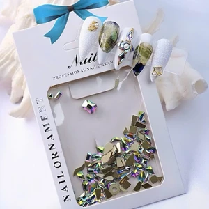 Đá Khối Chân Bằng Mix Size Túi 100 Viên Phụ Kiện Trang Trí Móng Chuyên Dụng