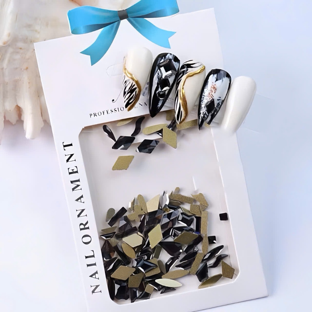 [TRỢ GIÁ SHOPPE] Đá Khối Chân Bằng Mix Size Túi 100 Viên Phụ Kiện Trang Trí Móng Chuyên Dụng