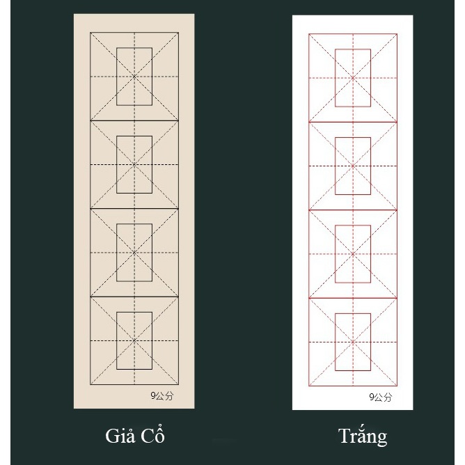 Dụng Cụ Thư Pháp 100 Tờ Giấy Luyện Viết Thư Pháp Kè Ô Hồi Ô Mễ Luyện Chữ Lâm Thiếp Hán Việt