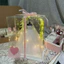 Mô Hình Váy Cưới Mini lúp voan+giày+nhẫn+đèn Lọ len gift