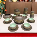 Bộ Ấm Trà Tử Sa Hoạ Tiết Chim Lạc Đông Sơn - NNƯT Vương Mạnh Tuấn - Ấm chén Tử Sa Bát Tràng Cao Cấp — ảnh 6