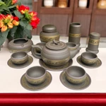 Bộ Ấm Trà Tử Sa Hoạ Tiết Chim Lạc Đông Sơn - NNƯT Vương Mạnh Tuấn - Ấm chén Tử Sa Bát Tràng Cao Cấp — ảnh 7