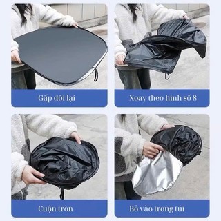 BẠT CHỐNG NẮNG GẤP GỌN PHÍA TRONG KÍNH LÁI XE Ô Tô | Bảo Vệ Nội Thất Bên Trong xe, Giảm Nhiệt Độ, Chống Tia UV, Cực Tím