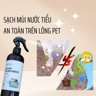 Xịt khử khuẩn siêu nano ECOPETS, khử mùi hôi, vệ sinh chuồng trại cho chó mèo - 100ml và 500ml