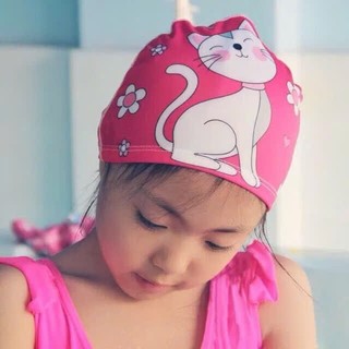 Mũ bơi hoạt hình cho bé trai bé gái nhiều màu sắc( dưới 8 tuổi)