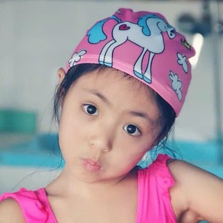 Mũ bơi hoạt hình cho bé trai bé gái nhiều màu sắc( dưới 8 tuổi)