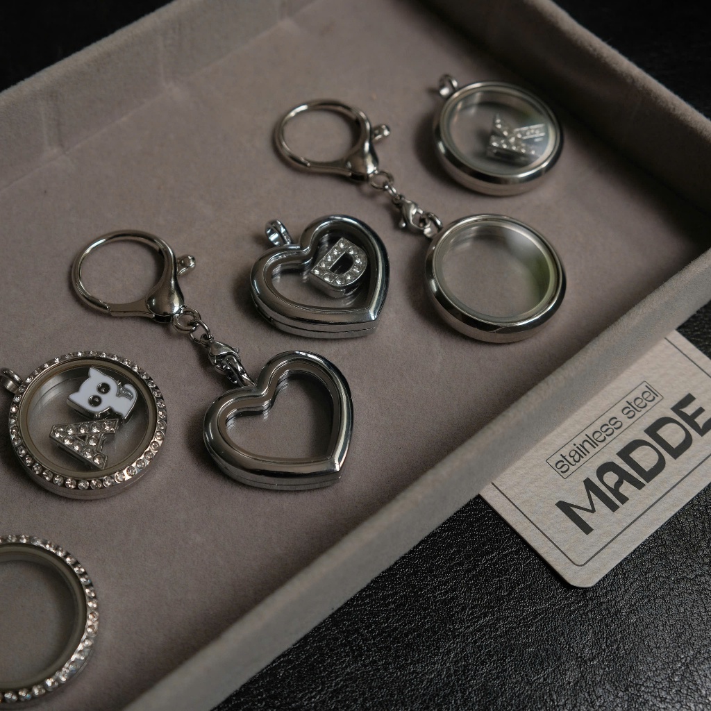 Locket loop - Móc khoá lưu giữ vặn mở gắn charm / hình ảnh tuỳ ý làm ...
