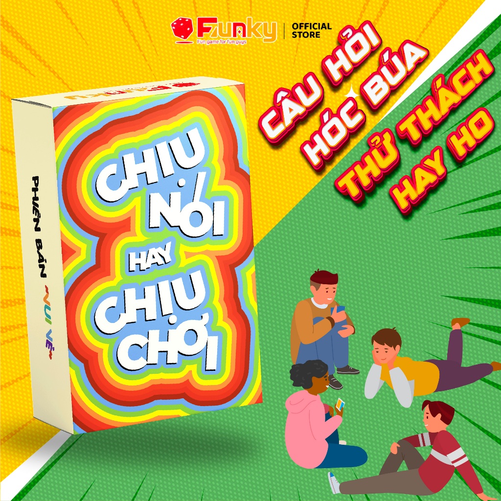 Bộ bài Chịu Nói Hay Chịu Chơi Phiên bản “Vui Vẻ”, Drinking Game Truth Or Dare Cực Vui Nhộn Với Bạn Bè Thương Hiệu Funky