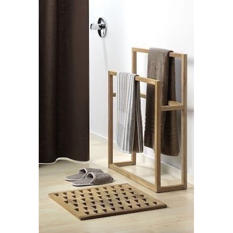 [TV-K009]Kệ treo khăn 3 tầng gỗ thông tự nhiên Thông Việt Decor Sang trọng – Tiết kiệm diện tích