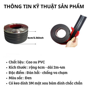 Dải nẹp chống va đập sườn dưới cửa xe ô tô. Dải chống va chạm ốp hông bảo vệ thân xe tự dính
