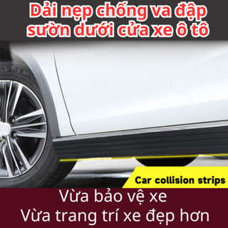 Dải nẹp chống va đập sườn dưới cửa xe ô tô. Dải chống va chạm ốp hông bảo vệ thân xe tự dính