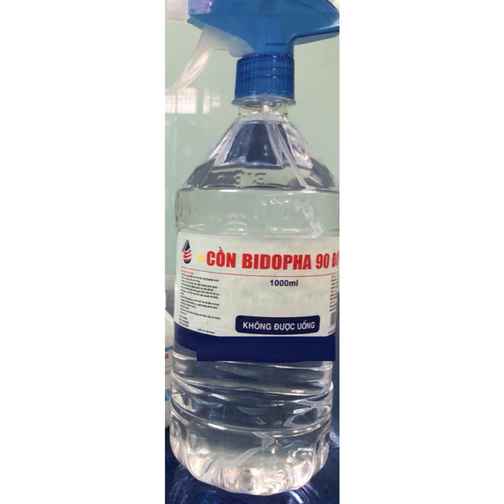 Cồn 70 độ BIDOPHA có vòi xịt và nắp nhọn chai 500ml và 1000ml