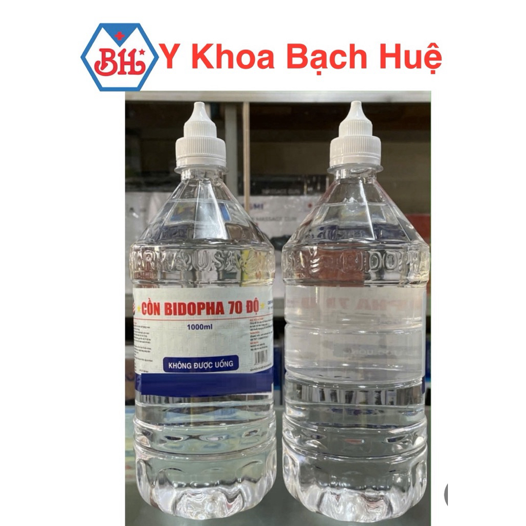 Cồn 70 độ BIDOPHA có vòi xịt và nắp nhọn chai 500ml và 1000ml
