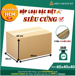 [HOẢ TỐC]  Hộp carton to chuyển nhà 60x40x40, hộp carton to lớn đóng gói hàng hóa giá gốc -  HT HCM