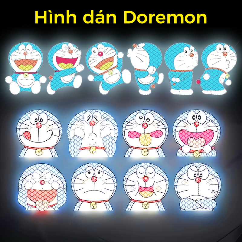 Nhãn dán phản quang hoạt hình ôtô xe máy miếng Xe Điện Dán Phản Quang Cảnh Báo An Toàn Chống Va Chạm Chống Nước