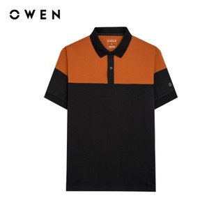 Owen - Áo polo Bodyfit APV253634 màu Đen chất liệu CVC Spandex