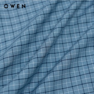 Owen - Áo sơ mi dài tay Regular Fit AR250096DT màu Xanh đậm chất liệu Bamboo poly