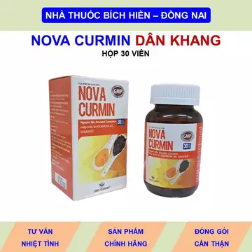 Nova curim Dân Khang hộp 30 viên uống hỗ trợ cải thiện viêm loét dạ dày tá tràng