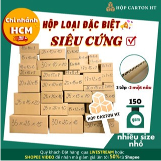 Combo 10 hộp carton size LỚN – Thùng giấy ship COD – Hộp Đóng Gói 3 Lớp Đa Dạng Kích Thước - HT PLUS