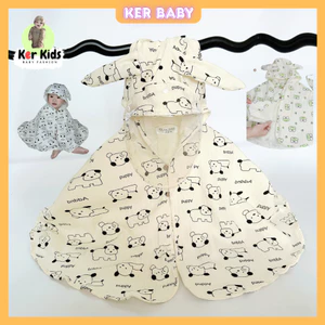 Áo choàng Chất liệu xô nhăn Đa năng Chống nắng, tránh gió đi tiêm KÈM KÍNH CHẮN Cho bé vải thoáng mát 0-4 tuổi