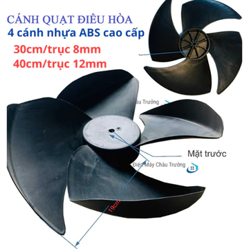 Cánh quạt điều hòa hơi nước 30cm 40cm quay thuận quay ngược, Cánh quạt hơi nước trục 8mm 12mm
