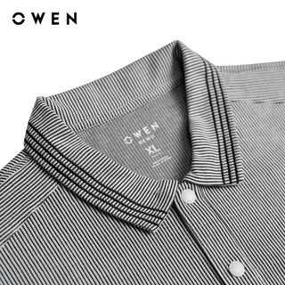 Owen - Áo polo Bodyfit APV252543 màu Đen chất liệu Poly recycled (Renu)