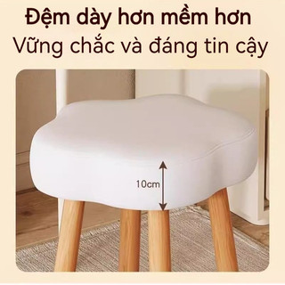 Panda Ghế đẩu bàn trang điểm phòng ngủ gỗ nguyên khối chất lượng cao