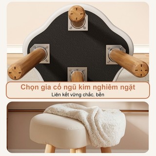 Panda Ghế đẩu bàn trang điểm phòng ngủ gỗ nguyên khối chất lượng cao