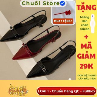 Giày cao gót nữ da PU tổng hợp dệt vải đế cao su dễ phối đồ dịu dàng nhẹ nhàng thanh lịch