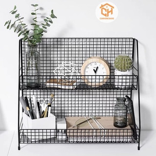 Kệ Hai Tầng 2068 Đựng Mỹ Phẩm Đồ Dùng Sắp Xếp Gọn Gàng Để Bàn Cho Nhà Tắm Cam Homeware
