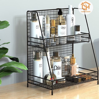Kệ Hai Tầng 2068 Đựng Mỹ Phẩm Đồ Dùng Sắp Xếp Gọn Gàng Để Bàn Cho Nhà Tắm Cam Homeware
