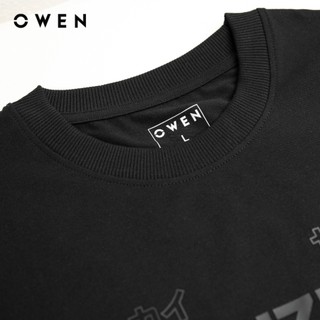 Owen - Áo T-shirt Relaxfit TSN243846 màu Đen chất liệu CVC Spandex