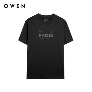 Owen - Áo T-shirt Relaxfit TSN243846 màu Đen chất liệu CVC Spandex