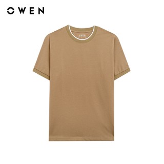 Owen - Áo T-shirt Relaxfit TSN243837 màu Nâu chất liệu CVC Spandex