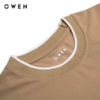 Owen - Áo T-shirt Relaxfit TSN243837 màu Nâu chất liệu CVC Spandex