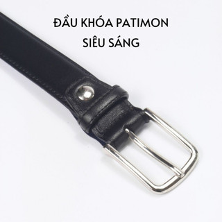 Thắt lưng da nam Ryan | Dây nịt nam da bò cao cấp nhập khẩu, bản dây 3.0cm - Màu đen/full hộp + kèm đinh đục