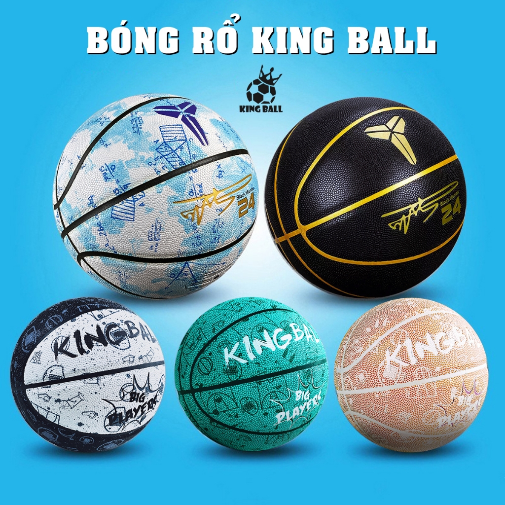Banh Bóng Rổ Da Chính Hãng King Ball Size Số 5 6 7 Trẻ Em Nam Nữ Học ...