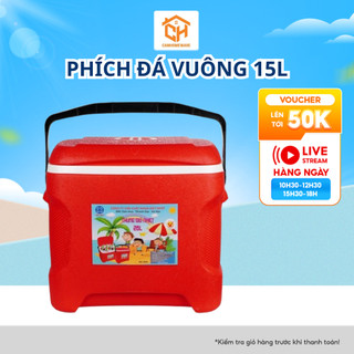 Phích Đá Vuông 15L 3936 Giữ Nhiệt Lên Đến 48h, Phích Đá Việt Nhật Cao Cấp Cam Homeware