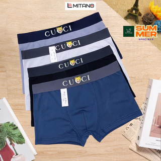 [35-100kg] Combo 4 Quần sịp đùi Nam Boxer, Quần lót nam, Sịp nam thun lạnh thông hơi, co dãn mềm mại