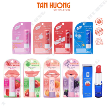 Son Dưỡng Môi Có Màu Glossy Light Lip Balm HF639 1.8g / ARON Cherry Vitamin E / AR Son Dưỡng Môi Fruity Lip Care 1193